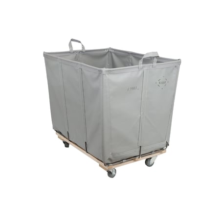 Steele Canvas Basket 12 BU Permanent Truck Grey Vinyl w/Grey Vinyl - 3in Casters 9212VGRYVGRYW3